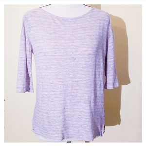 Michael Stars Linen 100% Striped Top Size XS
